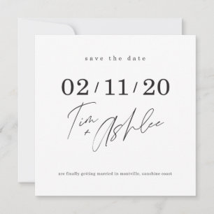 Invitación GUARDAR EL diseño personalizado FECHA para Tim + A