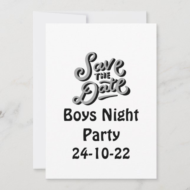 Invitación Guardar el Fiesta de la noche de los Chicas    (Anverso)