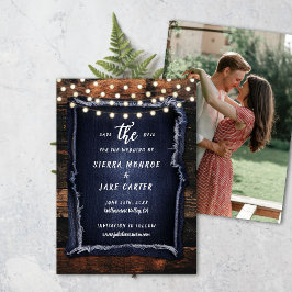 Invitación Guardar Fecha de Boda con Foto Escrita a Mano en M