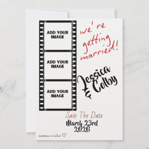 Invitación Guardar Fecha de Foto Mínima Personalizado Moderno