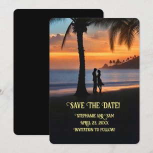 Invitación Guardar fecha de playa temática