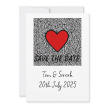Invitación guardar la cita amor boda