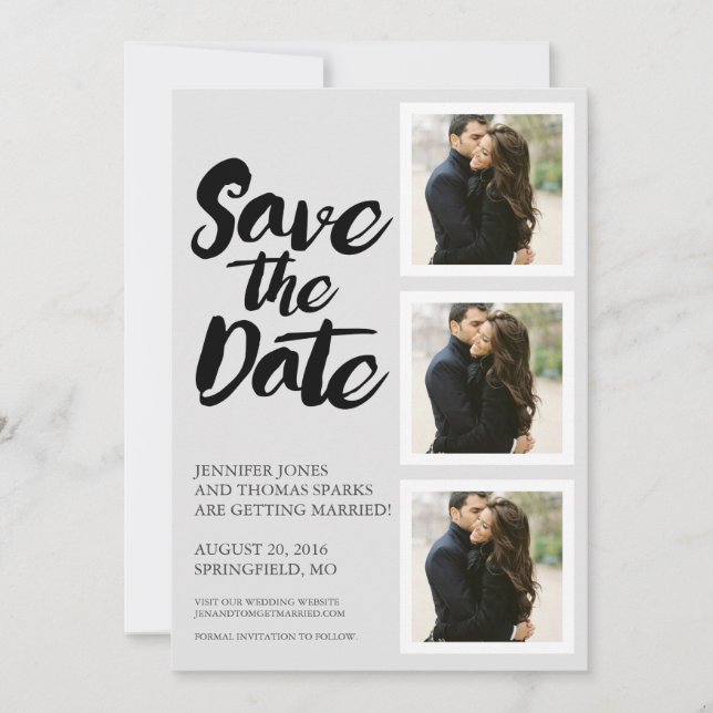 Invitación Guardar la colección de fechas | BODAS (Anverso)