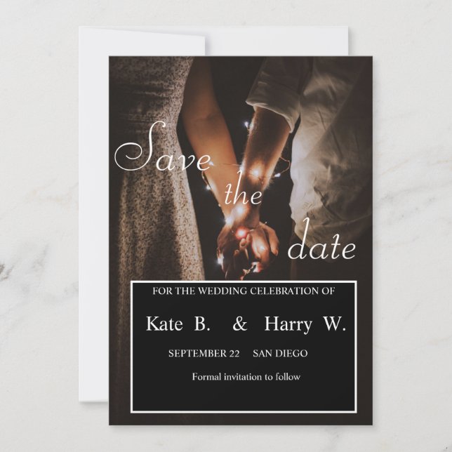 Invitación Guardar la fecha (Anverso)