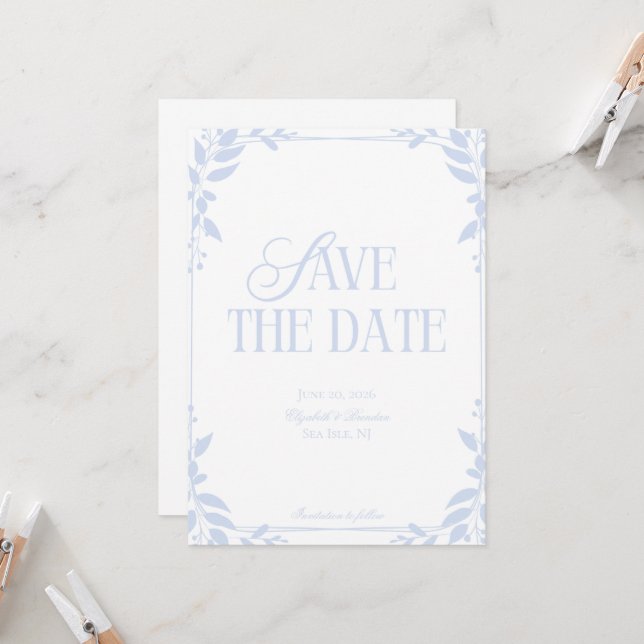 Invitación Guardar la Fecha (Anverso/Reverso In Situ)