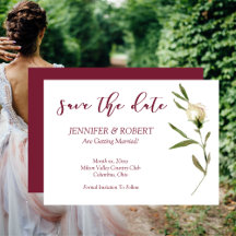 Guardar la fecha acuarela de frambuesa de rosas bl