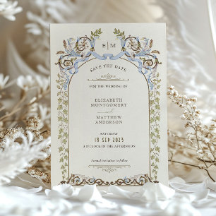Invitación Guardar la fecha atenuada Boda Real Victoriana