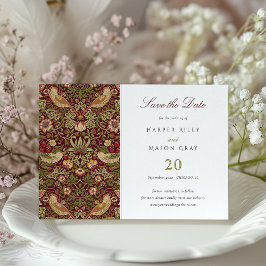 Invitación Guardar la fecha Boda del ladrón de fresas rojas