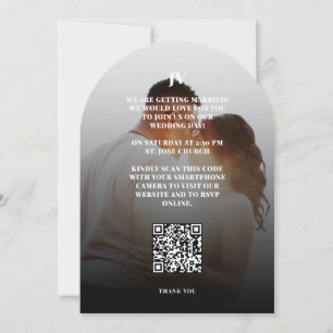 Invitación Guardar la fecha Boda mínimo Floral blanca