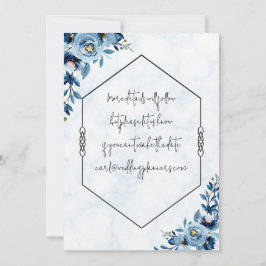 Invitación Guardar la fecha - Boda/rosas azules