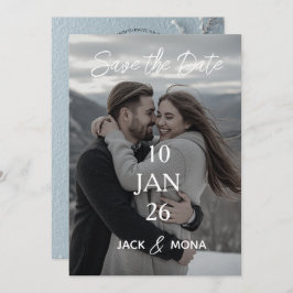 Invitación Guardar la fecha boda simple y moderno personaliza