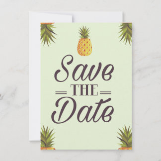 Invitación Guardar la fecha Bodas Piñas Vintage