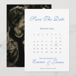Invitación Guardar la fecha como mínimo con el calendario