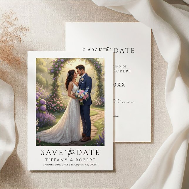 Invitación Guardar la fecha con foto personalizada (Subido por el creador)
