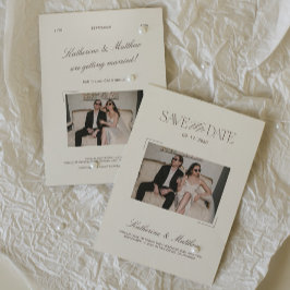 Invitación Guardar la Fecha de Boda con Foto