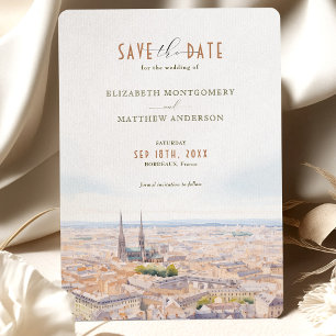 Invitación Guardar la fecha de destino de Burdeos Francia