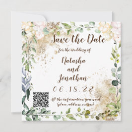 Invitación Guardar la fecha de diseño herbal
