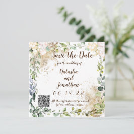 Invitación Guardar la fecha de diseño herbal
