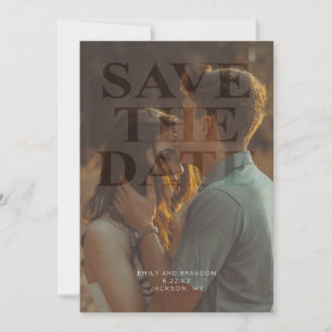 Invitación Guardar la fecha de foto boho moderna