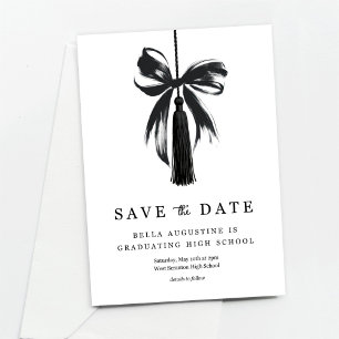Invitación Guardar la fecha de graduación de Bow Escuela secu
