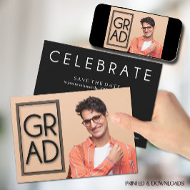 Invitación Guardar la fecha de graduación de la foto