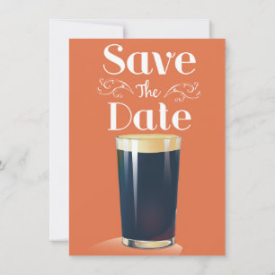 Invitación Guardar la fecha de la bebida de pinta vintage