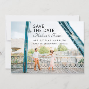 Invitación Guardar la fecha de la boda 4 Foto