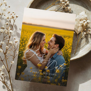 Invitación Guardar la fecha de la boda con código QR foto boh