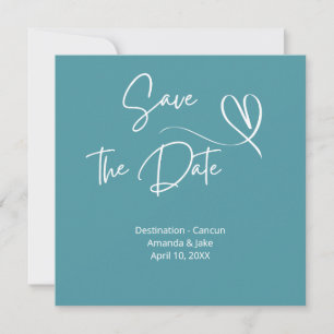 Invitación Guardar la fecha de la boda de destino