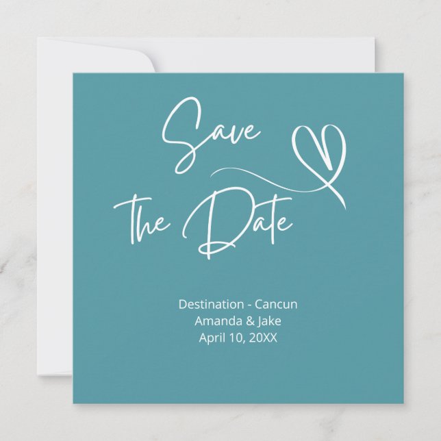Invitación Guardar la fecha de la boda de destino (Anverso)