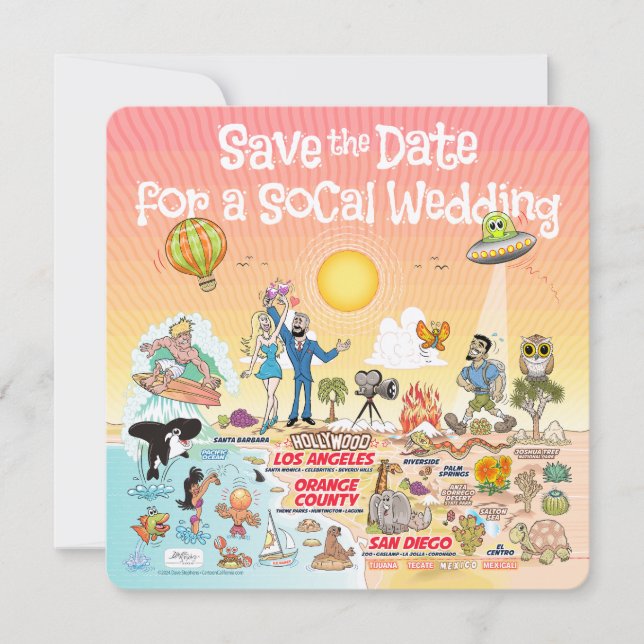 Invitación Guardar la fecha de SoCal (Anverso)