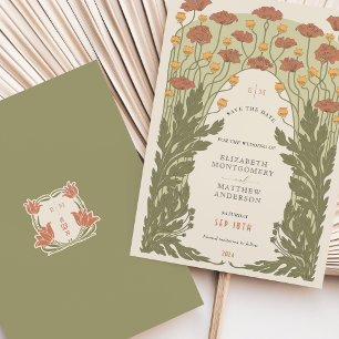 Invitación Guardar la fecha de vintage