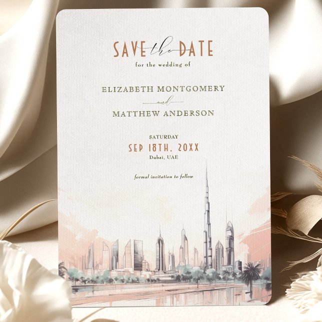 Invitación Guardar la fecha Dubai, destino de los EAU (Subido por el creador)