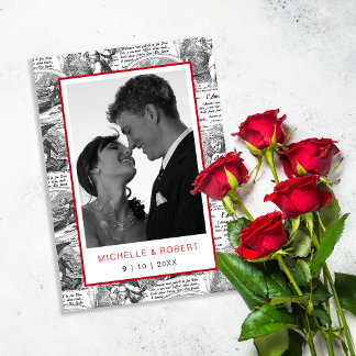 Invitación Guardar la Fecha Elegante Cupidos Antiguos Foto