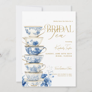 Invitación Guardar la fecha Fiesta de té de boda Despedida de