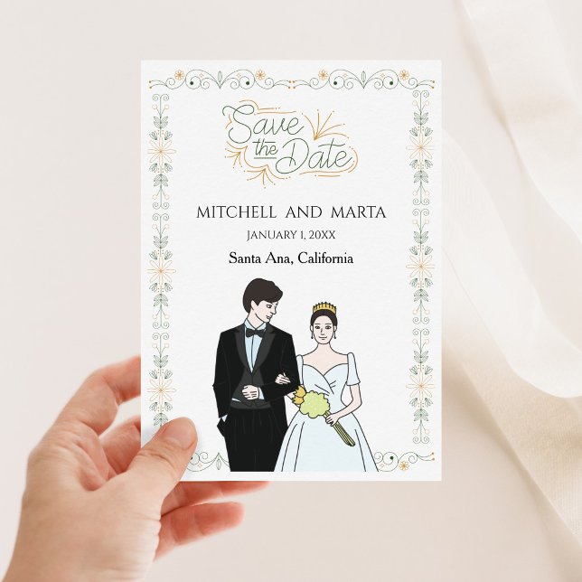 Invitación Guardar la fecha floral (Subido por el creador)