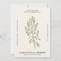 Guardar la fecha floral vintage