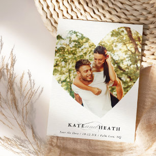 Invitación GUARDAR LA FECHA foto moderna elegante marco del c
