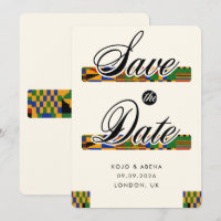 Guardar la fecha moderno africano Kente