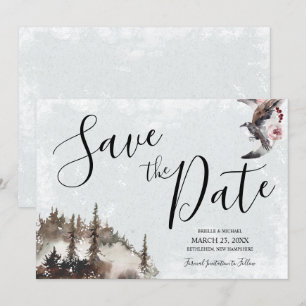 Invitación Guardar la fecha para el Boda con Raven y Luna