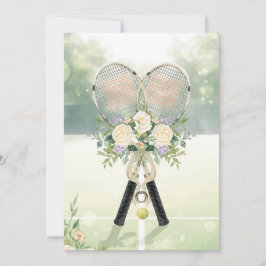 Invitación Guardar la fecha para la boda del jugador de tenis
