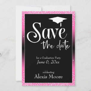 Invitación Guardar la fecha para la fiesta de graduación Ombr