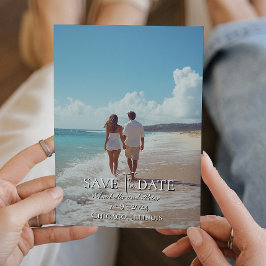Invitación Guardar la fecha para la foto del personalizado bo