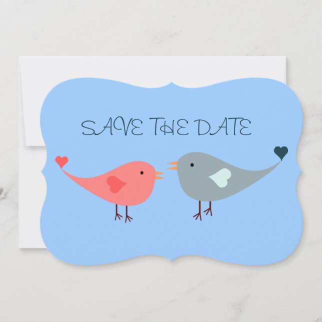Invitación Guardar la fecha Parejas de moda y chic (Anverso)
