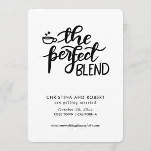 Invitación Guardar la Fecha Perfect Blend Letra a Mano