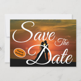 Invitación Guardar la Fecha Recién Casados Bodas Caligrafía B