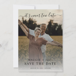 Invitación Guardar la fecha romántica de la foto Nunca es dem