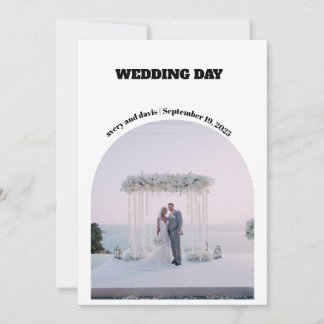 Invitación Guardar la Fecha Simple con Foto