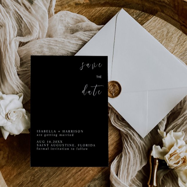 INVITACIÓN GUARDAR LA FECHA VERANO NEGRO&BLANCO (Subido por el creador)