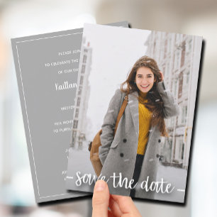 Invitación Guardar la fiesta de graduación de fotos de fecha